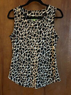 Trisha Tyler textured leopard print tank - Medium - Like New!